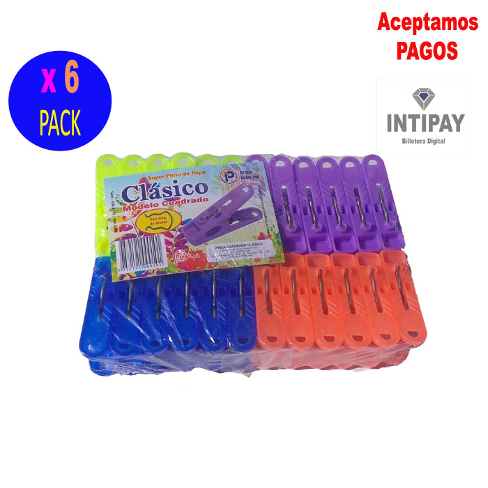 Gancho de plásticos x 6 BOLSAS